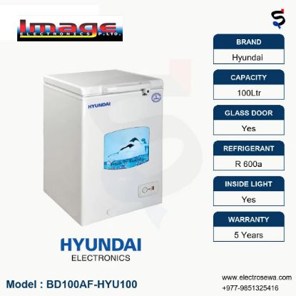 Picture of Hyundai 100 Liters Chest Freezer / Deep Freezer – Model BD100AF (HYU100)