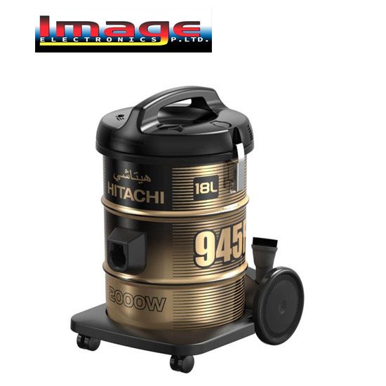 Picture of Hitachi CV-945BK – 2000W Drum Vacuum Cleaner with 18L Capacity, Blower Function, and Washable Cloth Filter