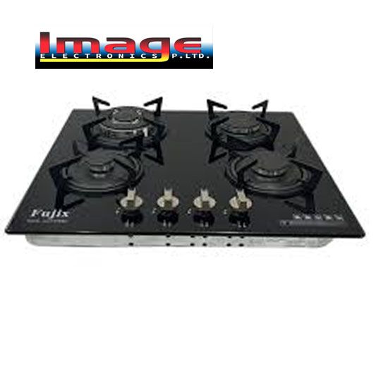 Picture of Fujix FJX-B60 4-Burner Gas Hob – Electric Automatic Ignition with Italian Burners (Black)