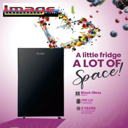 Picture of Fujix 100L Single Door Mini Refrigerator – Crystal Black
