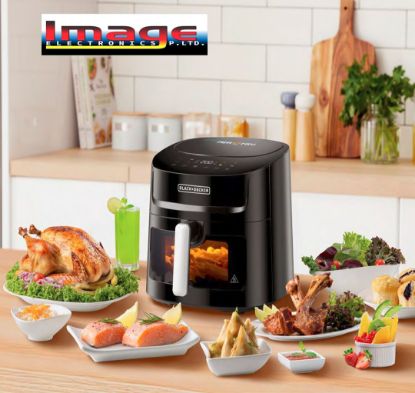 Picture of BLACK+DECKER 8-in-1 Grand Digital Air Fryer with Window – 1800W (Black/Silver)