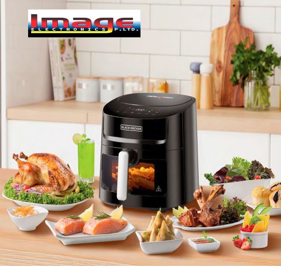 Picture of BLACK+DECKER 8-in-1 Grand Digital Air Fryer with Window – 1800W (Black/Silver)