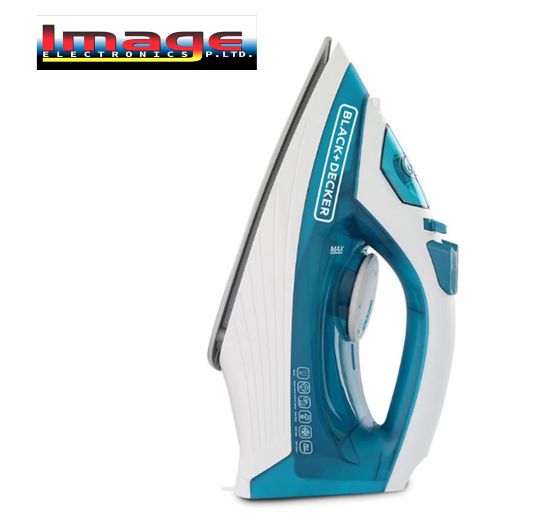 Picture of BLACK+DECKER X1575-B5 1600W Steam Iron with Ceramic Soleplate – White/Blue