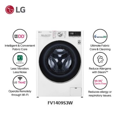 Picture of LG 9KG Front Load Washing Machine(FV1409S3W)