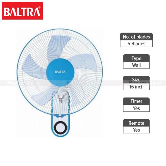 Picture of Baltra Bf-138 Cute 3 Speed Control 16" Wall Fan